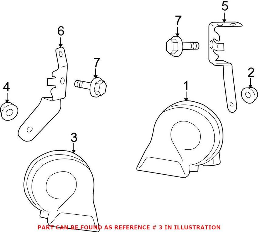 VW Horn 5N0951221B